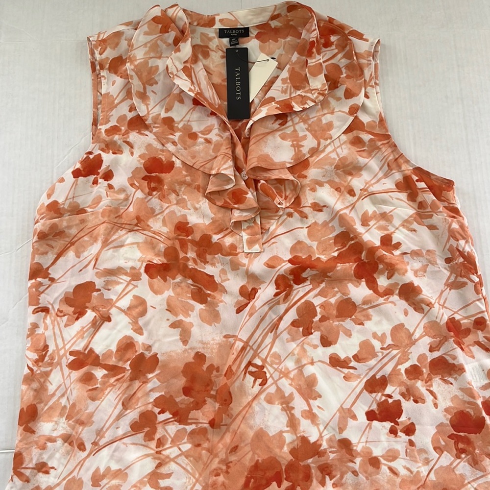 Talbots Petites Floral Tank Top Sz 16p
